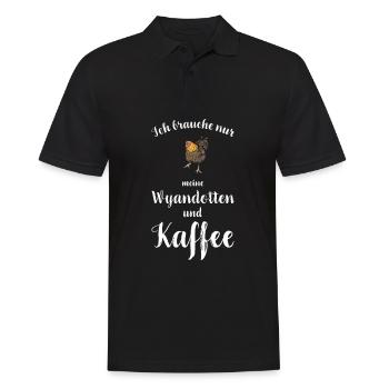 Wyandotten Huhn I Henne Ei Hahn Motiv für - Männer Poloshirt - Schwarz - Vorne - Kai (181cm)