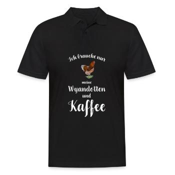 Wyandotten Huhn I Henne Ei Hahn Motiv für - Männer Poloshirt - Schwarz - Vorne - Kai (181cm)