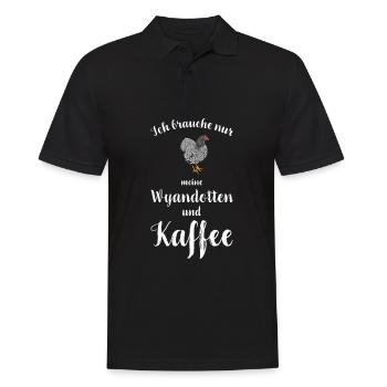 Wyandotten Huhn I Henne Ei Hahn Motiv für - Männer Poloshirt - Schwarz - Vorne - Kai (181cm)
