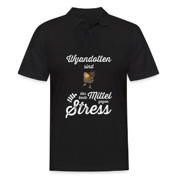 Wyandotten Huhn I Henne Ei Hahn Motiv für - Männer Poloshirt - Schwarz - Vorne - Kai (181cm)