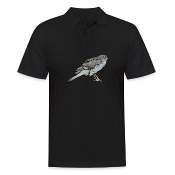 Sparrowhawk Bird I Bird of Prey Motif for Ornithologists - Men's Polo Shirt - black - Front - Kai (181cm)