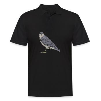 Sperber Vogel I Greifvogel Motiv für Ornithologen - Männer Poloshirt - Schwarz - Vorne - Kai (181cm)