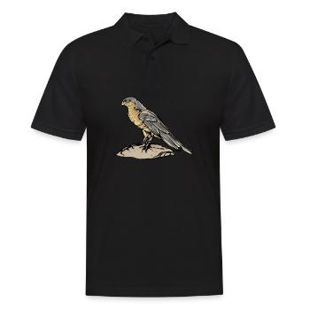 Title - Männer Poloshirt - Schwarz - Vorne - Kai (181cm)