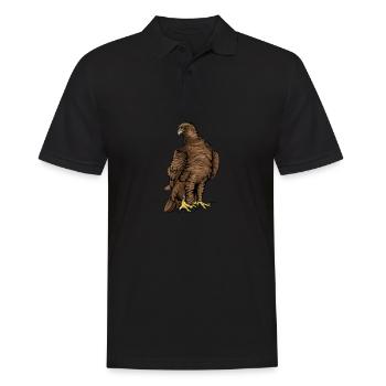 Steinadler I Goldadler Greifvogel Motiv für - Männer Poloshirt - Schwarz - Vorne - Kai (181cm)