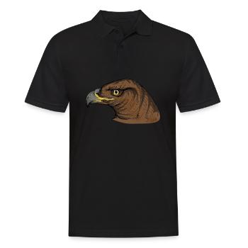 Steinadler I Goldadler Greifvogel Motiv für - Männer Poloshirt - Schwarz - Vorne - Kai (181cm)