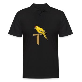 Perruche de chèvre I Motif de perruche pour porte-oiseau - Polo Homme - noir - Devant - Kai (181cm)