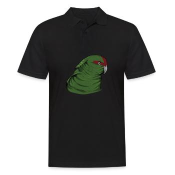 Perruche de chèvre I Motif de perruche pour porte-oiseau - Polo Homme - noir - Devant - Kai (181cm)