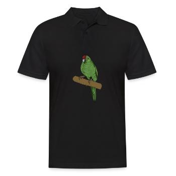 Perruche de chèvre I Motif de perruche pour porte-oiseau - Polo Homme - noir - Devant - Kai (181cm)