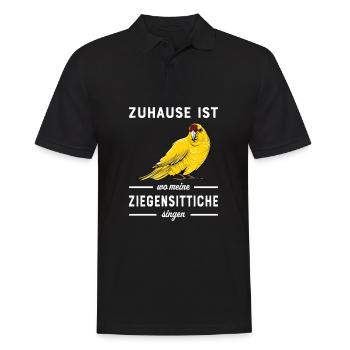 Ziegensittich I Laufsittich Motiv für Vogel Halter - Männer Poloshirt - Schwarz - Vorne - Kai (181cm)