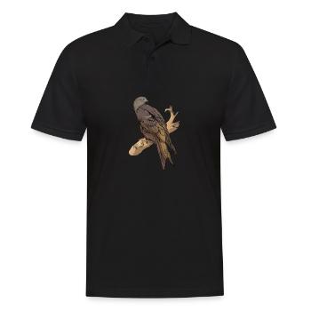Red kite I bird of prey pickling motif for falconer - Men's Polo Shirt - black - Front - Kai (181cm)