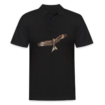 Red kite I bird of prey pickling motif for falconer - Men's Polo Shirt - black - Front - Kai (181cm)