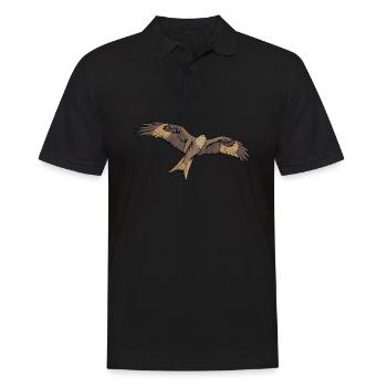 Red kite I bird of prey pickling motif for falconer - Men's Polo Shirt - black - Front - Kai (181cm)
