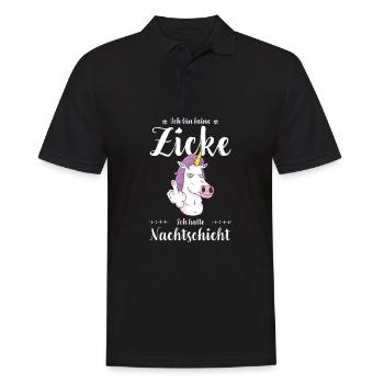 Krankenschwester I Nachteule im Nachtdienst für - Männer Poloshirt - Schwarz - Vorne - Kai (181cm)