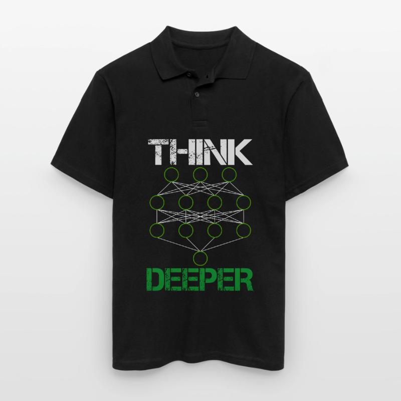Artificial intelligence think deeper gift Men's Polo Shirt