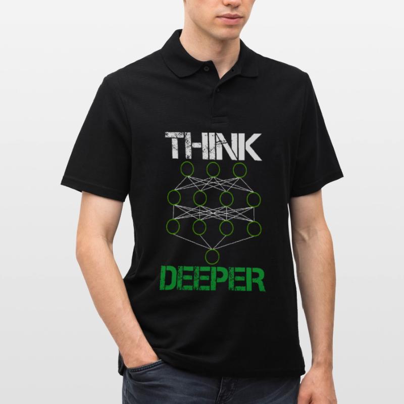 Artificial intelligence think deeper gift Men's Polo Shirt
