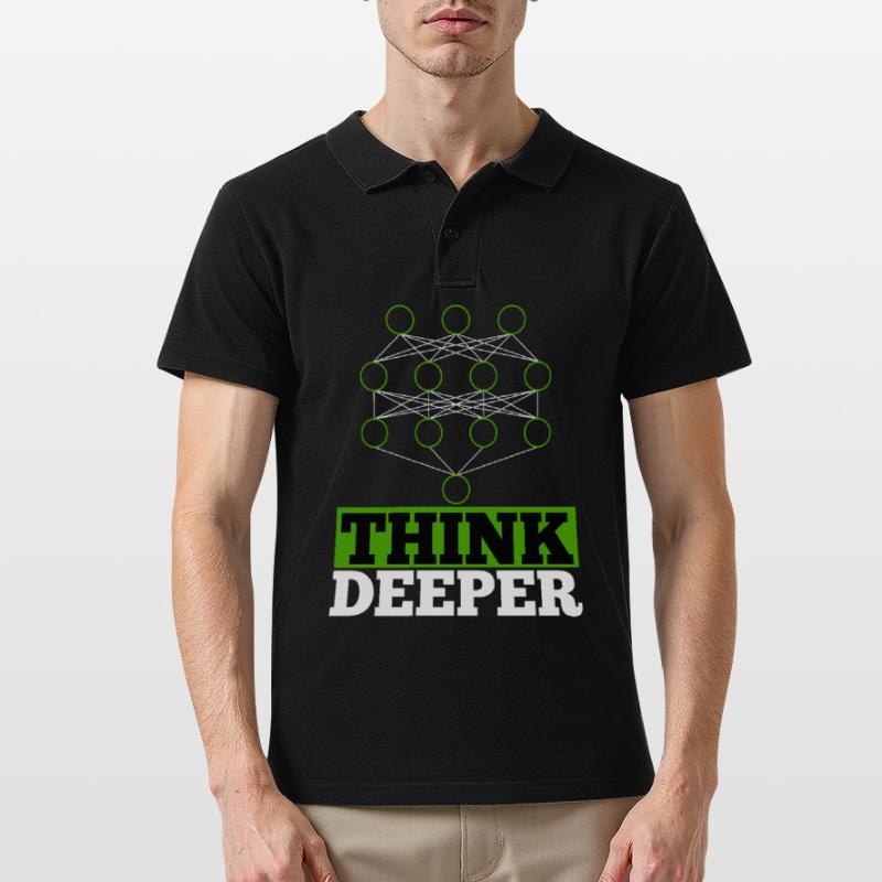 Artificial intelligence think deeper gift Men's Polo Shirt