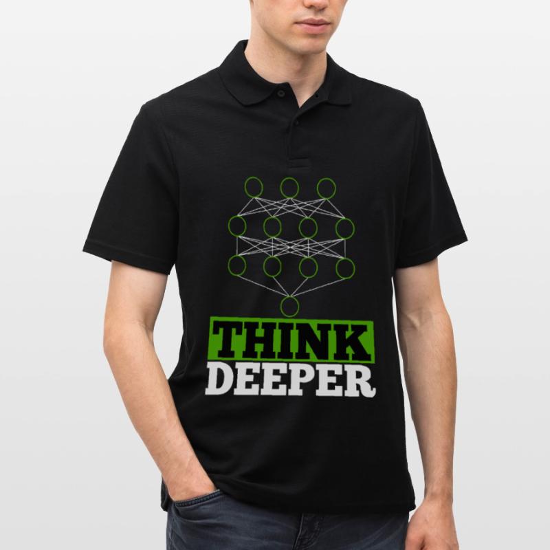 Artificial intelligence think deeper gift Men's Polo Shirt
