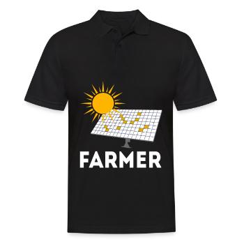 Solar solar farmer renewable energy electricity - Men's Polo Shirt - black - Front - Kai (181cm)