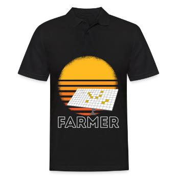 Solar solar system renewable energy electricity gift - Men's Polo Shirt - black - Front - Kai (181cm)