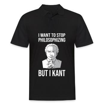 Immanuel Kant Philosophie Studium Dozent Geschenk - Männer Poloshirt - Schwarz - Vorne - Kai (181cm)