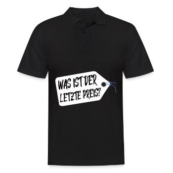 Was ist der letzte Preis Flohmarkt Feilschen - Männer Poloshirt - Schwarz - Vorne - Kai (181cm)