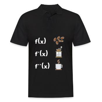 Math Teacher Derivation Coffee Lovers - Men's Polo Shirt - black - Front - Kai (181cm)