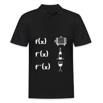 Funny Wine Mathematics Derivation - Men's Polo Shirt - black - Front - Kai (181cm)