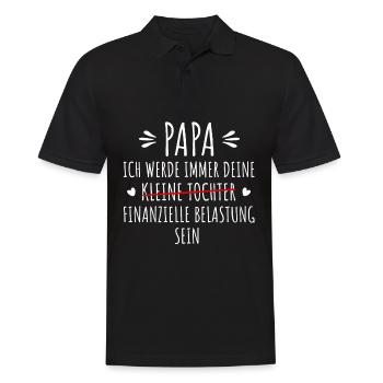 kleine Tochter finanzielle Belastung sein - Männer Poloshirt - Schwarz - Vorne - Kai (181cm)