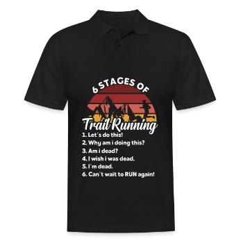 6 étapes de Trail running pour Trail Runner - Polo Homme - noir - Devant - Kai (181cm)