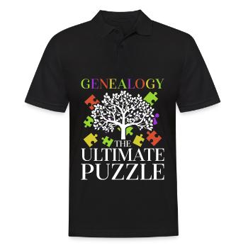 Genealogy The ultimate Puzzle Genealogist Ancestry - Men's Polo Shirt - black - Front - Kai (181cm)