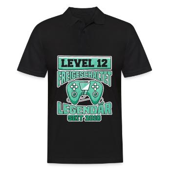 Level 12 Freigeschaltet Legendär Seit 2010 - Männer Poloshirt - Schwarz - Vorne - Kai (181cm)