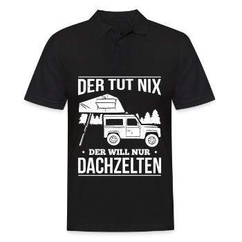 Der Tut Nix Der Will Nur Dachzelten Camping - Männer Poloshirt - Schwarz - Vorne - Kai (181cm)