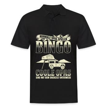 Normale Opas Spielen Bingo Coole Opas Dachzelten - Männer Poloshirt - Schwarz - Vorne - Kai (181cm)