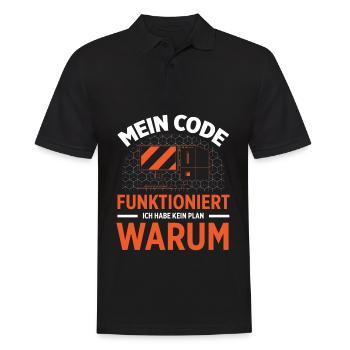 Mein Code Funktioniert Ich Habe Kein Plan Warum - Männer Poloshirt - Schwarz - Vorne - Kai (181cm)