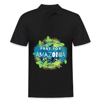 Pray for Amazonas Save Amazonia Lungs of the Earth - Männer Poloshirt - Schwarz - Vorne - Kai (181cm)