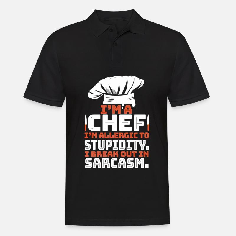 Chefkoch - Männer Poloshirt - Schwarz