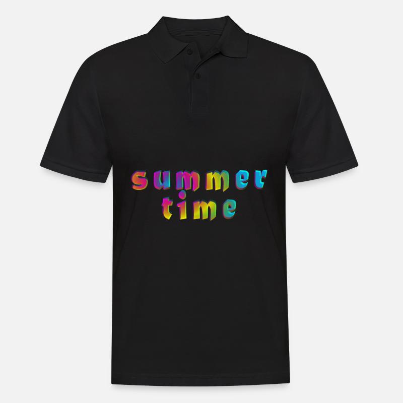 Sommerzeit - summer time - Männer Poloshirt - Schwarz