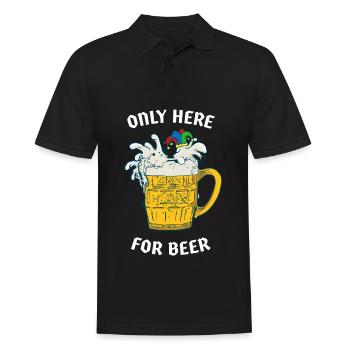 Karneval Konfetti Narrenkappe Geschenk - Männer Poloshirt - Schwarz - Vorne - Kai (181cm)