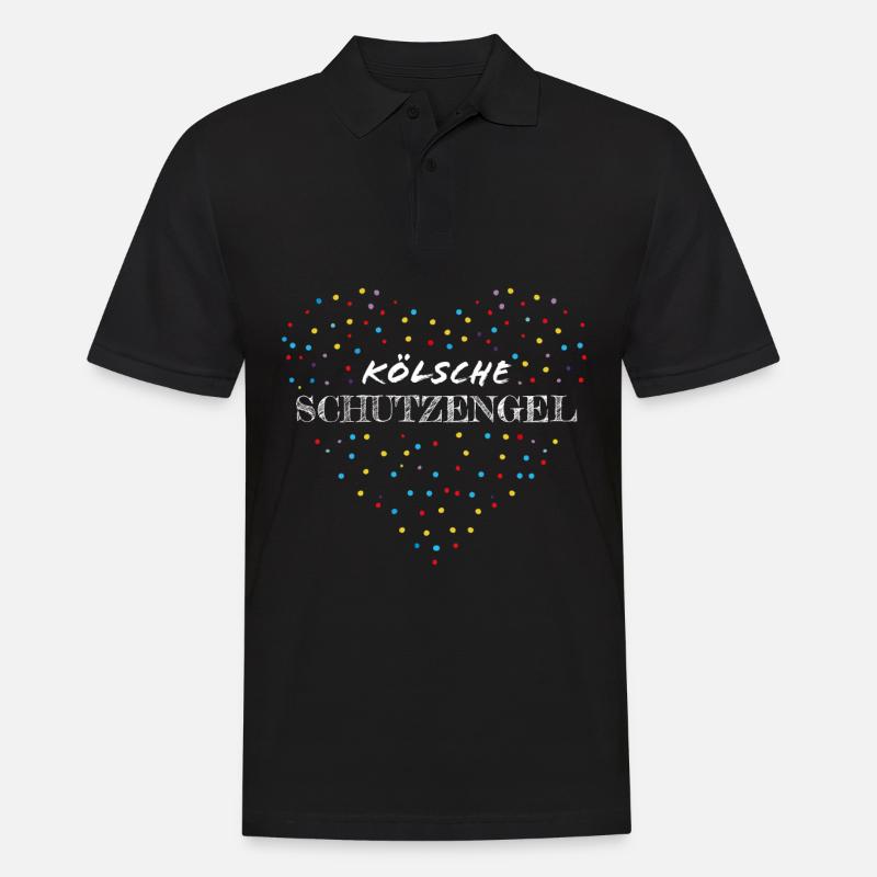 Kölsche Engel Karneval Konfetti Fasching - Männer Poloshirt - Schwarz