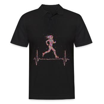 Jogging Heartbeat Runner Marathon - Polo Homme - noir - Devant - Kai (181cm)