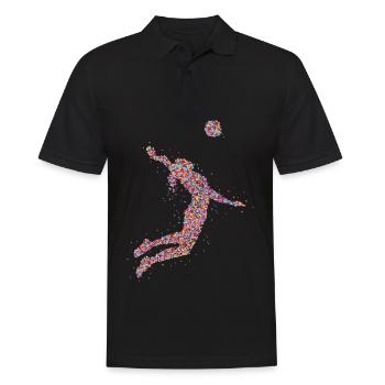 Volleyball Beach Volleyball - Men's Polo Shirt - black - Front - Kai (181cm)