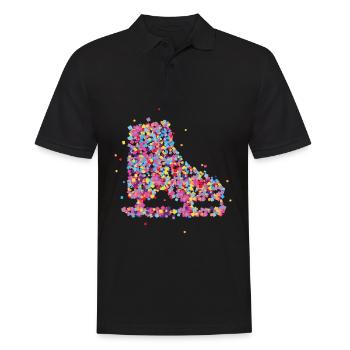 Schlittschuhlaufen Eislaufen - Männer Poloshirt - Schwarz - Vorne - Kai (181cm)