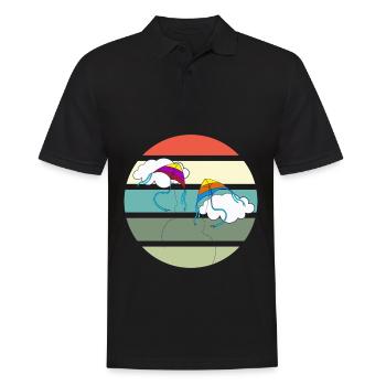 Drachen fliegen lassen - Kitesurfer - Männer Poloshirt - Schwarz - Vorne - Kai (181cm)