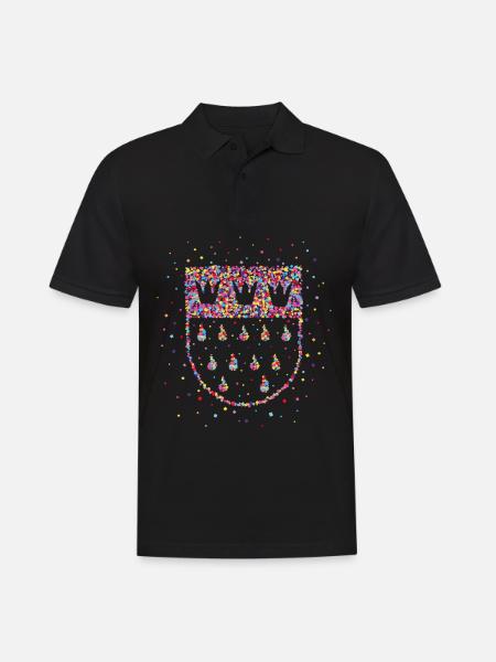 Köln Kölner Wappen Karneval Konfetti - Männer Poloshirt - Schwarz