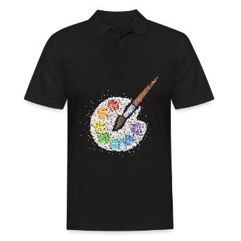 Artists Drawing Painter Painter Painting - Men's Polo Shirt - black - Front - Kai (181cm)