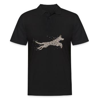 Chien de berger Race Chien Amoureux - Polo Homme - noir - Devant - Kai (181cm)
