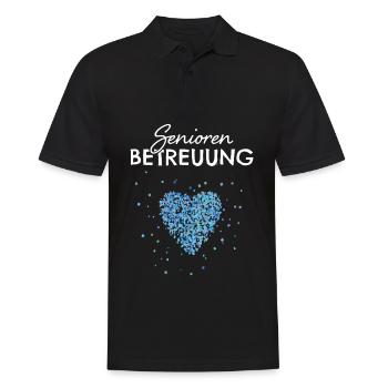 Senioren Betreuung Altenpflegerin Pflege - Männer Poloshirt - Schwarz - Vorne - Kai (181cm)