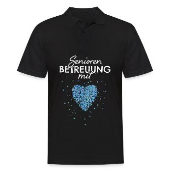 Senioren Betreuung Mit Herz Betreuerin - Männer Poloshirt - Schwarz - Vorne - Kai (181cm)