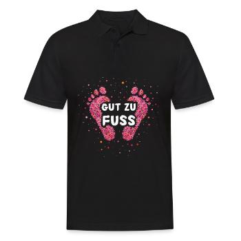 Gut Zu Fuß Fusspflegerin Fusspflege - Männer Poloshirt - Schwarz - Vorne - Kai (181cm)