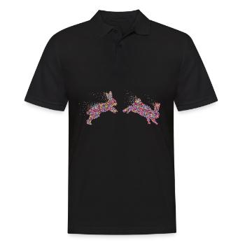 Rabbit Rabbit Rabbit Dwarf Rabbit - Men's Polo Shirt - black - Front - Kai (181cm)